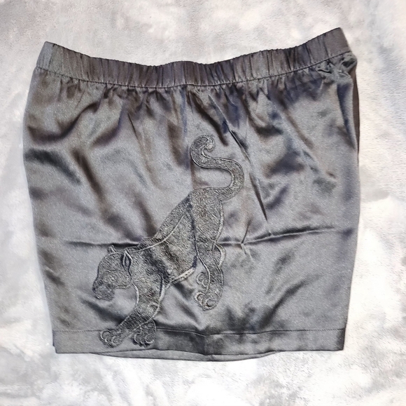 Victoria Secret Jaguar Satin Triangle Bralette And Boxer Short Size XL NWT - Picture 13 of 14